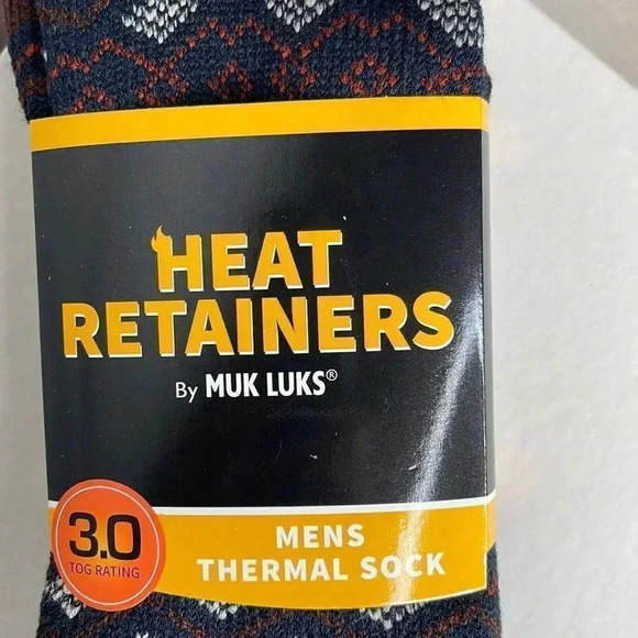 Muk Luks Heat Retainers Mens Thermal Socks - Picture 1 of 8